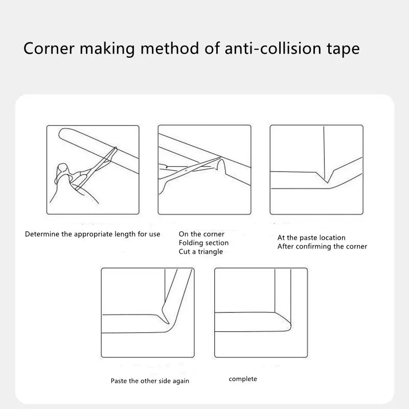 Baby protection Transparent edge protection strip Child safety table corner anti-collision strip for cabinet table drawers