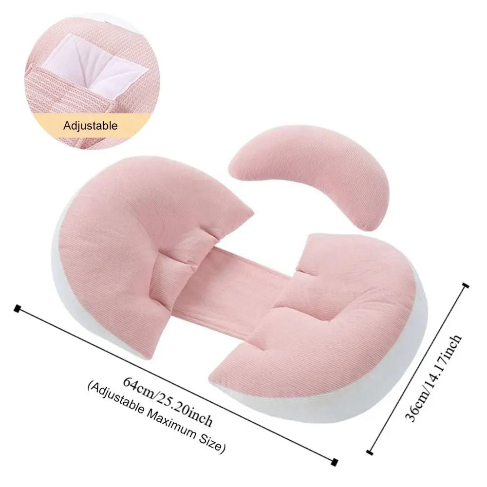 Pregnant Women's Waist Pillow U Shaped Soft Maternity Pillow Comfort Abdominal Support Pregnancy Cushion Sleeping Cushion