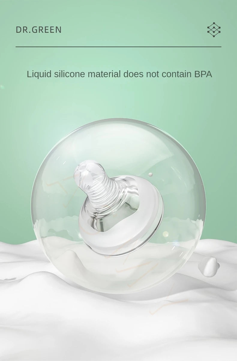 Dr.Green Wide Mouth S/M/L/Cross hole Nipple Bottle nipple safe silicone material soft texture Suitable for 0-3 years old babies