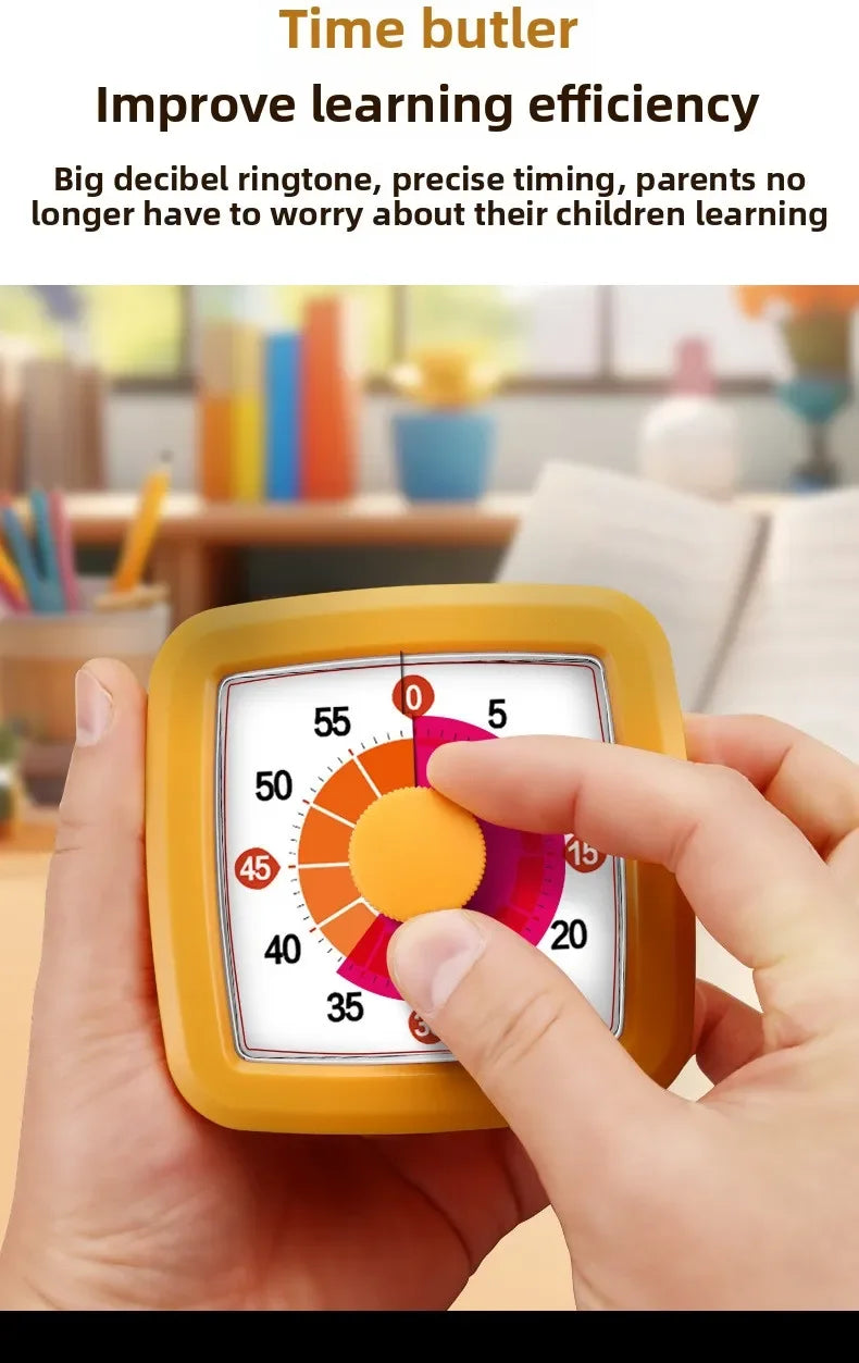Visual Timer With Night Light School Minuteur 60-Minute Countdown Timer for Kids and Adults Pomodoro Stopwatch Clock