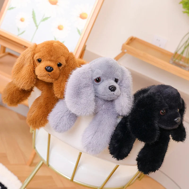 Nice 1pc 30cm Cute Lying Dog Plush Toy Kawaii Black Puppy Pillow Stuffed Soft Doll Lovely Birthday Gift for Ages