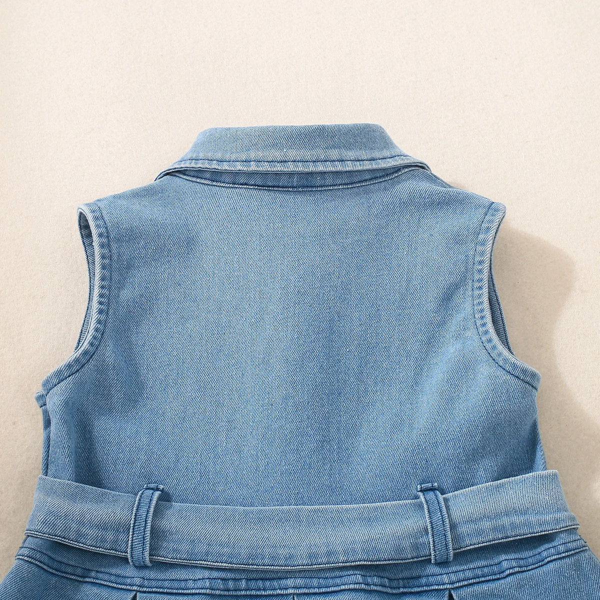 Summer baby girl denim sleeveless dress sweet and cute