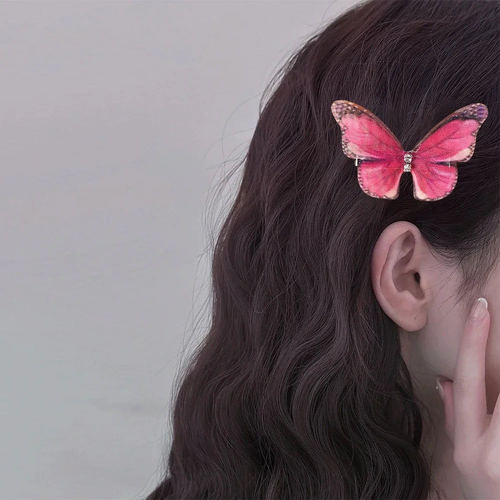 6Pcs/set Sweet Butterfly Hairpins for Girls Do Not Hurt Hair Super Nice Boutique Hairclips Womens Fashion Hair Accessories