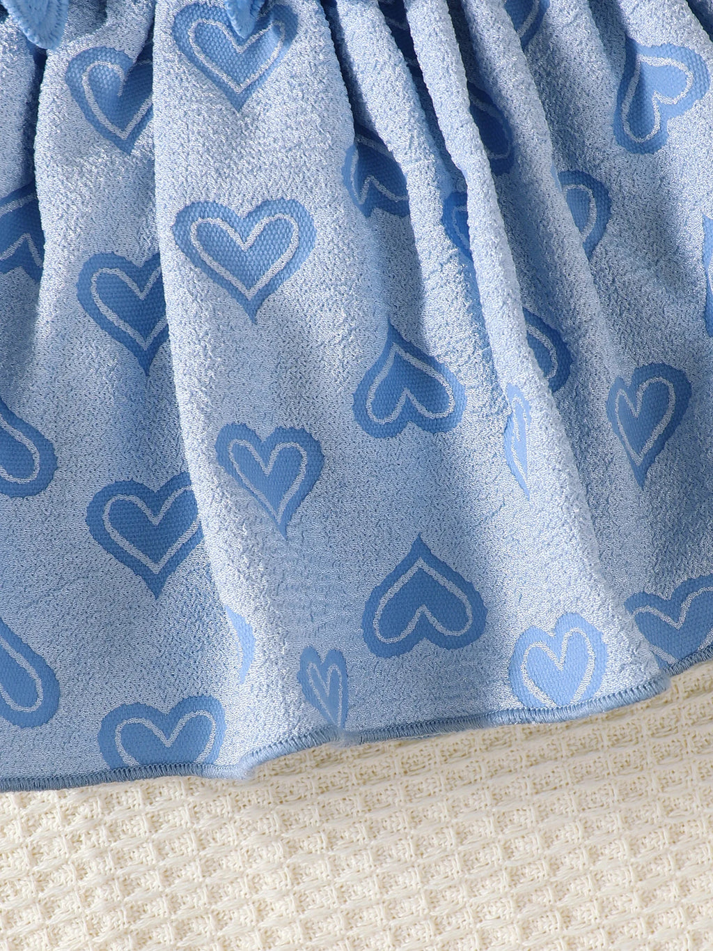 Baby Girl dress Round neck Flying sleeves Heart print Dress+Bow for 0-18 Months Summer Baby girl Fashion Sweet Princess Dress