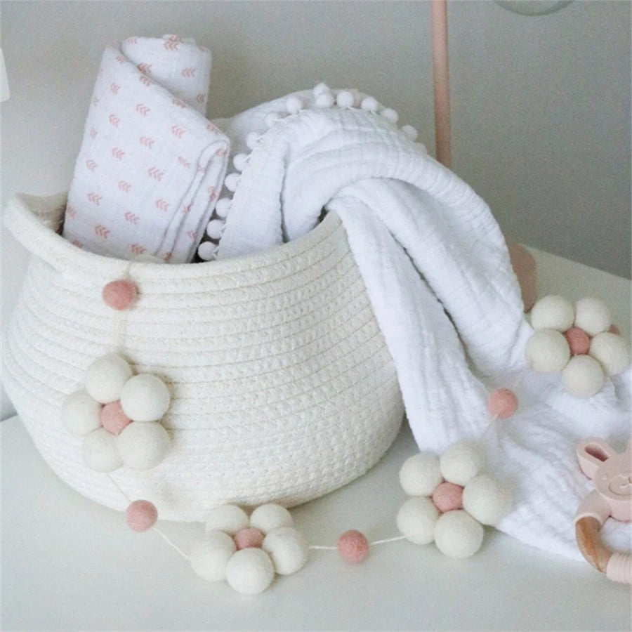 Handmade Felt Daisy Garland For Bohemian Baby Room Nursery Decoration Daisy Flower Garland DF001