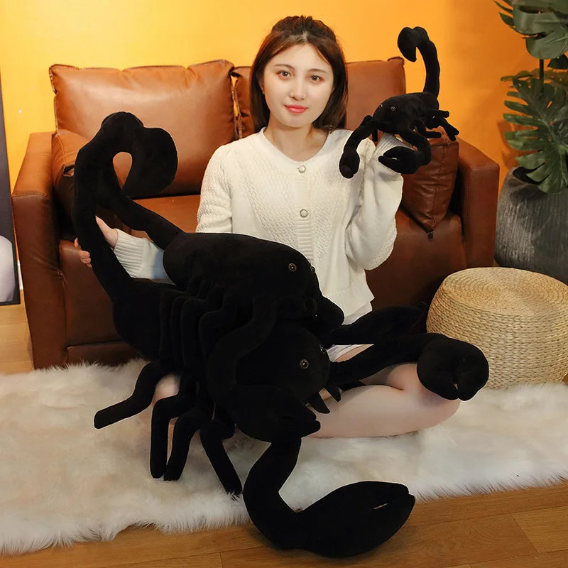 Lifelike Big Size Black Scorpion Plush Toys Simulation Pet Animal Creative Dolls Stuffed Toys For Christmas Birthday