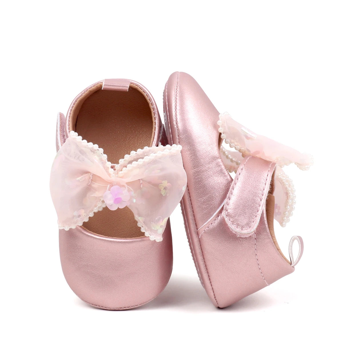 Spring Early Season New Style Rubber-Soled Anti-Slip Girls' Low-Top Toddler Shoes Stylish And Simple Front-Facing Shoes
