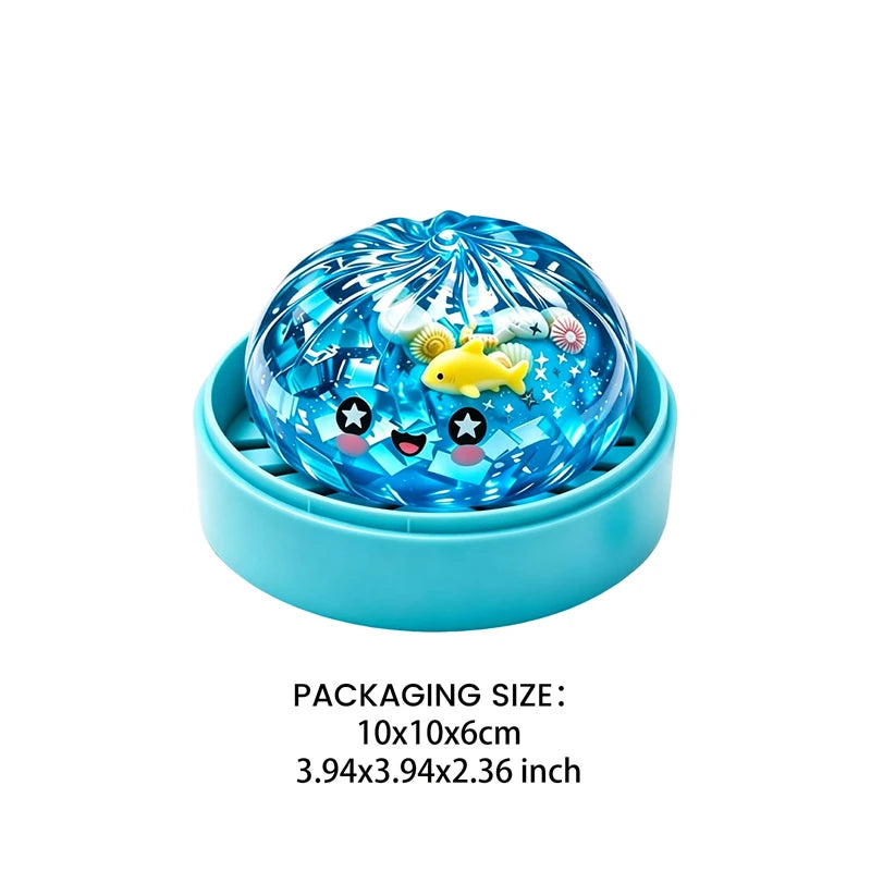 Ocean Halloween Ghost DumplingsToy Soft Slow Resilience Squishy Toy Fidget with Steamer Steamed Stuffed Bun Squishy Pinch Le