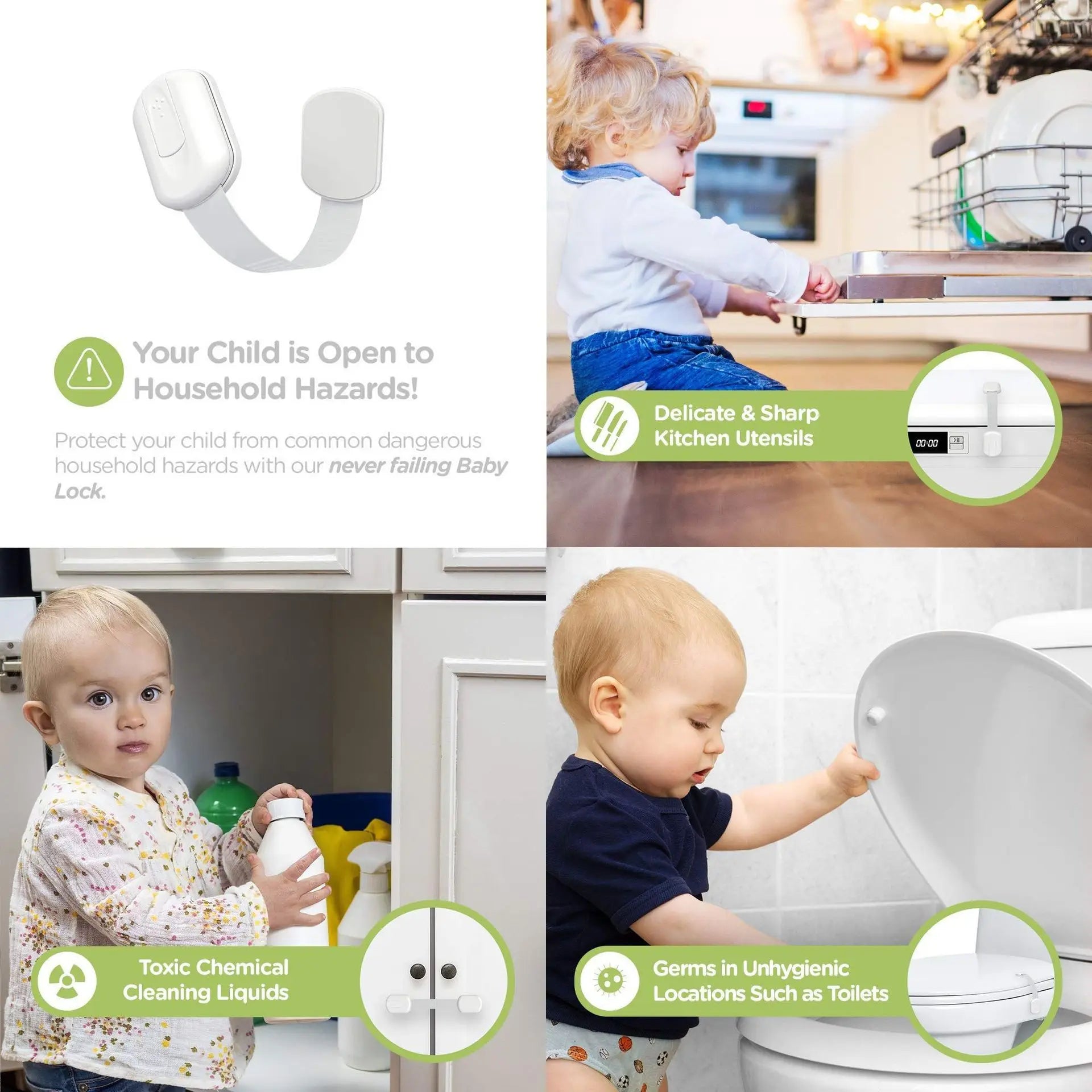 1/3/5Pcs Child Safety Cabinet Locks Premium Adjustable Baby Proof Drawer Latches Bathroom Kitchen Cabinet Drawer Lock