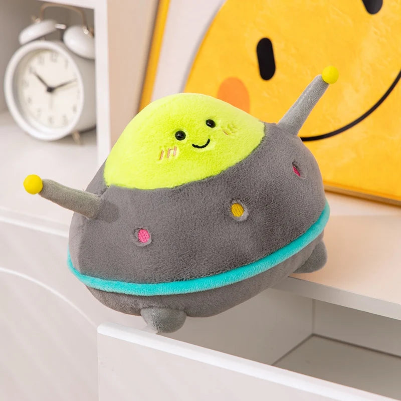 Hot 18/27cm Plush Rocket Toy Stuffed Spaceship Soft Throw Pillow for Kids Educational Birthday Gift Space Discovery Decor