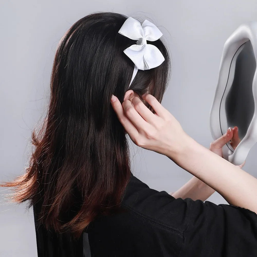 Kids Bows Ribbon Headband Hairhoop Girls Classic Fesitivel Hairbands Set Solid New Headwear Children Hair Accessories