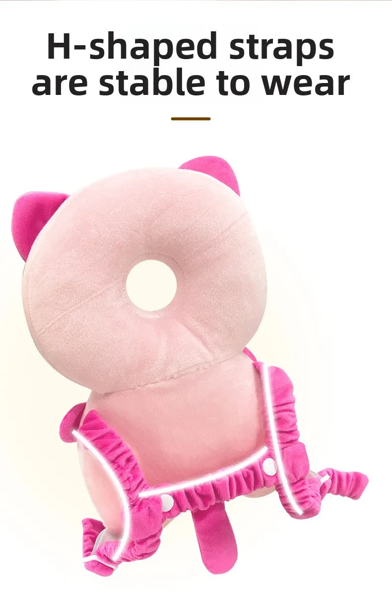 Newborn Headrest Security Pillows Backpack Toddler Baby Head Fall Protection Pad Cushion Cartoon Soft Security Pillows Backpack