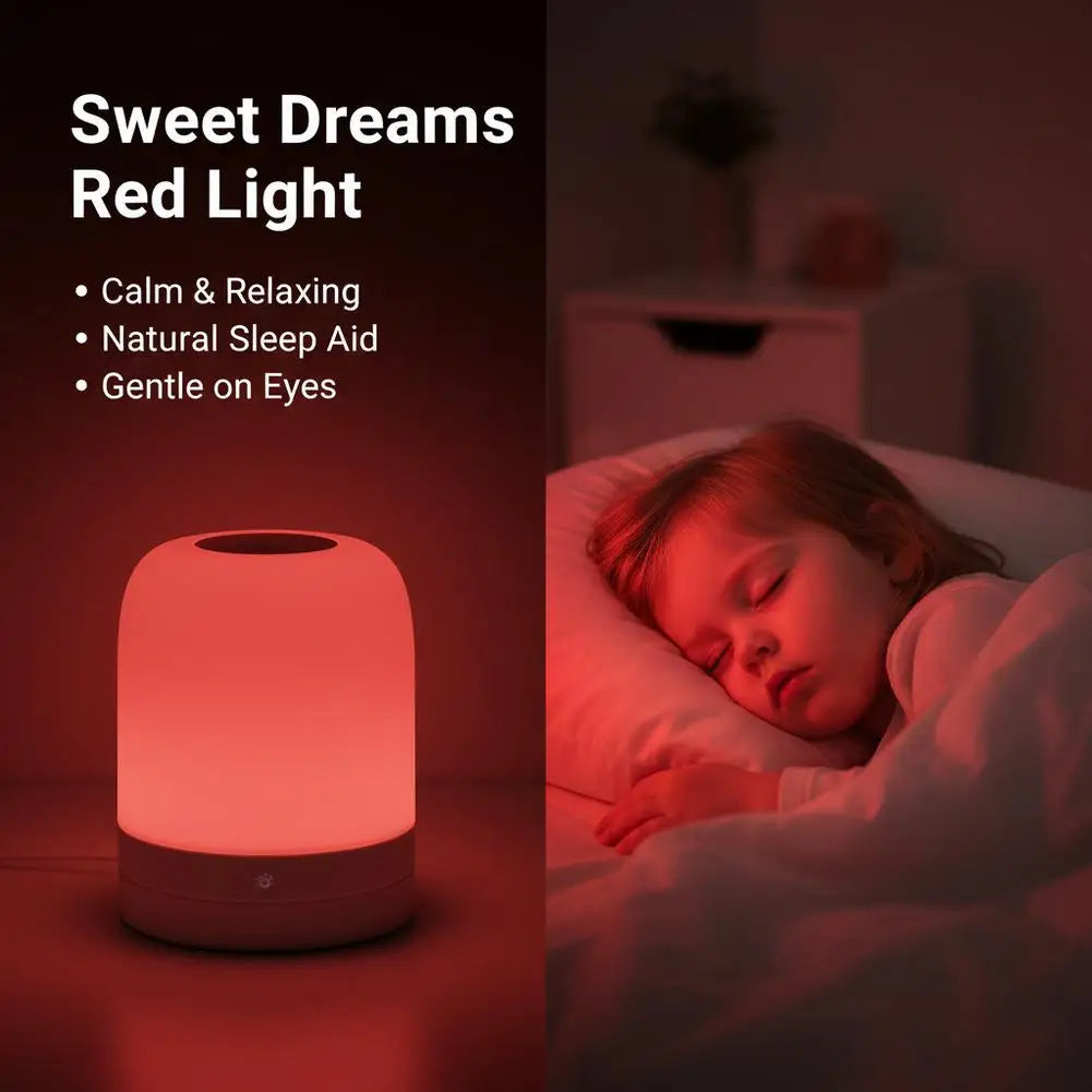 670nm Red Light Night Light Sleeping No Blue Melatonin Rechargeable Brightness Sleep Lamp Portable Eye-care Lamp