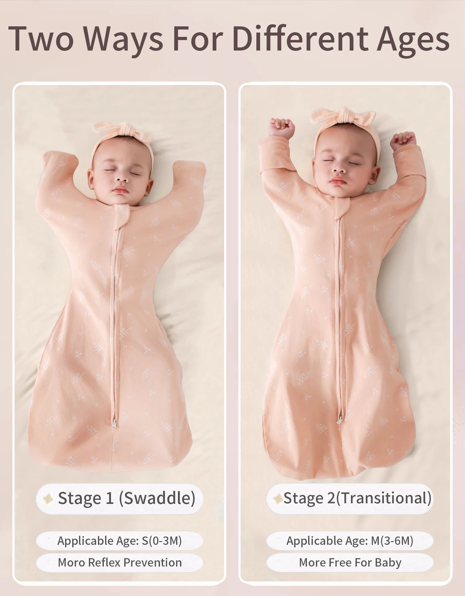 New Long Sleeves Baby Sleeping Bag Cotton Thin Breathable Pajamas Anti-Kicking Cocoon for Newborn Envelope Sleep Sack Bedding