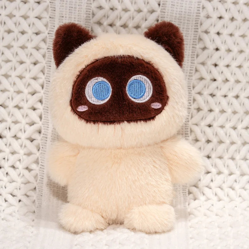 Aurora World 20cm Siamese Cat Plush Toy Orange And Black Kitten Animal Doll For Kids Birthday Gift