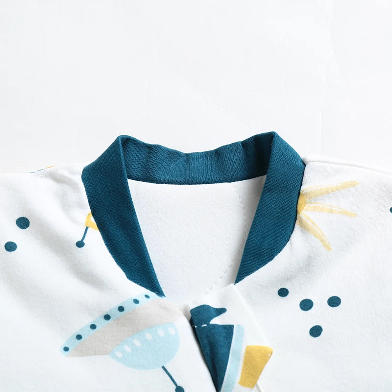 2.5Tog Spring and Autumn Thin Baby Sleeping Bag U-Shaped Cartoon Pure Cotton Kidsren's Sleeping Bag Anti-Kick Quilt 0-3Y Baby Sleeping Bag
