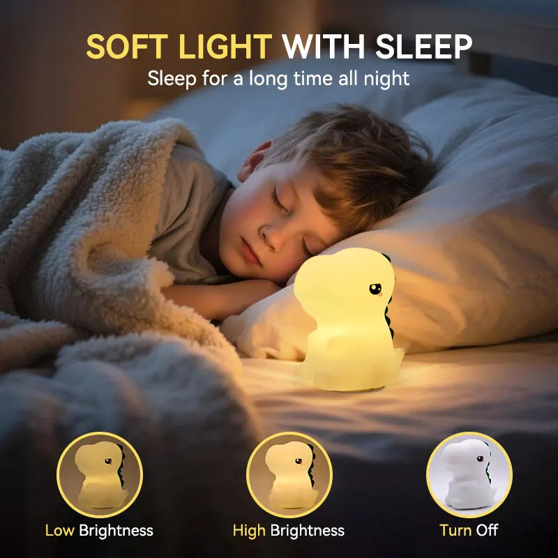Dinosaur Night Light Portable Battery Operated Table Lamp Model Dn01 Home Decor For Bedroom
