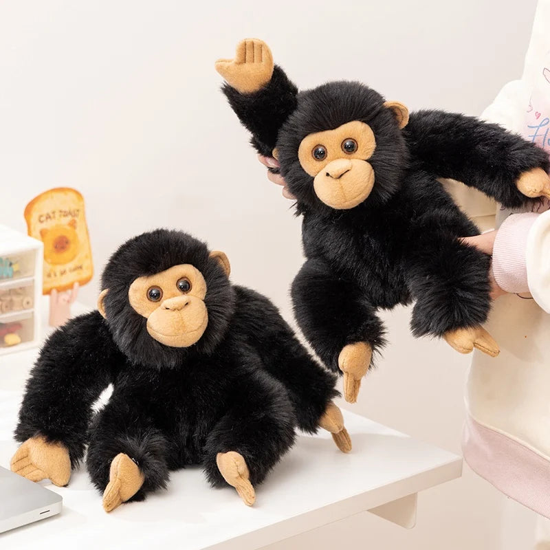 Nice Simulation Punch Gorilla Plush Doll Mother And Baby Long-arm Monkey Animal Stuffed Toy Home Decoration Gift For Children