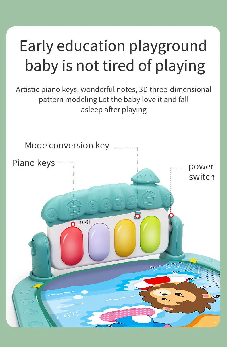 Multifunctional Baby Activity Gym Play Mat Musical Rack Kid Infant Fitness Frame Educational Crawling Carpet Toy Children Gift