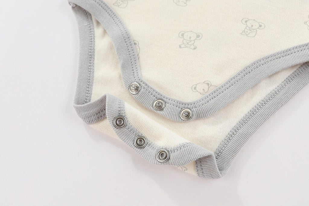 3/5 Pieces Cartoon Baby Boy Bodysuits Soft Cotton Newborn Girl Jumpsuits Short Sleeve Infant Outfits