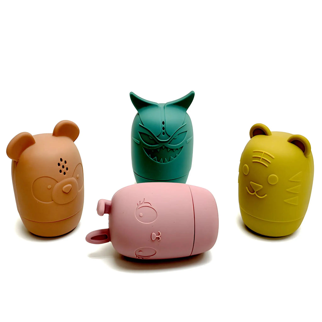 Silicone Bath Toys Animal Shape Baby Interactive Bathroom Toys Children Water Play Toys