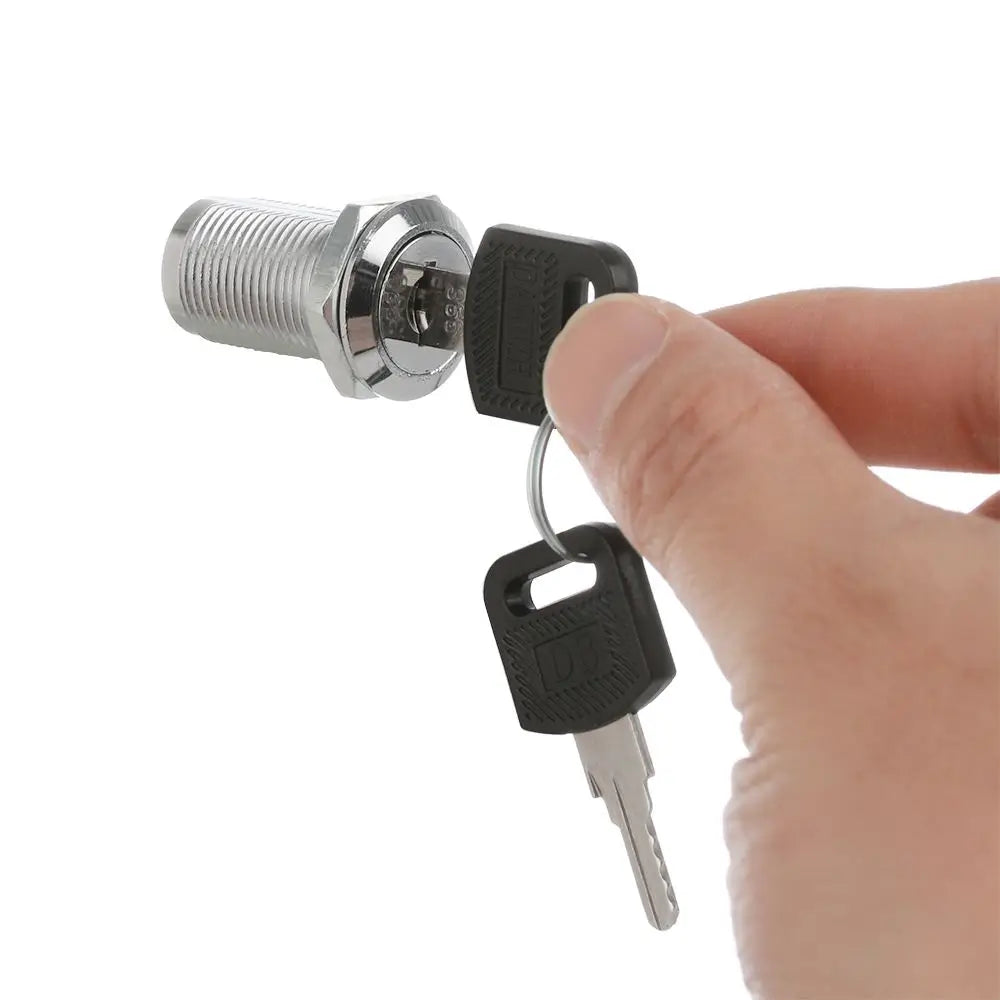 Zinc Alloy Cabinet Cam Lock with 2 Keys - 10-30mm Sizes