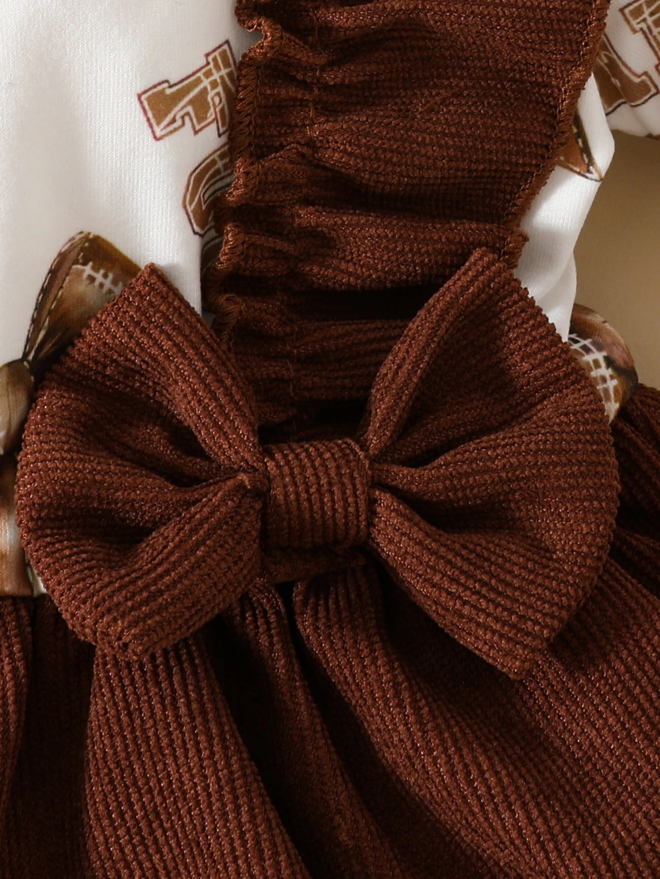 0-18 Months Baby girl Dress Ruffled Bow Corduroy Long sleeved Dress+Headband 2Pcs/Set Baby Girl Spring and Autumn Dress