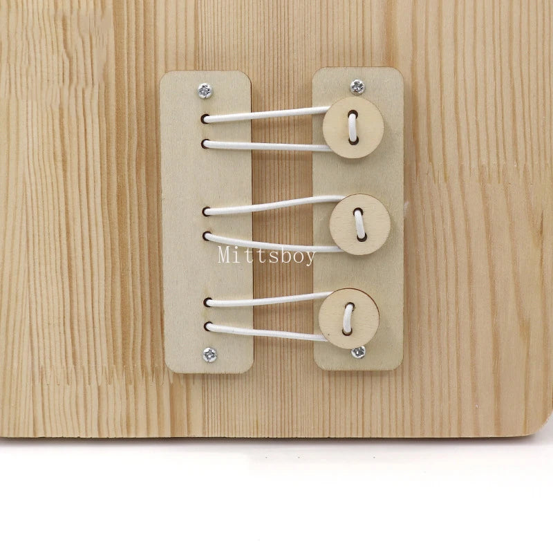 Wooden Busy Board Key Lock Switch Slides Paillette Educational Toy For Early Learning Kls-01