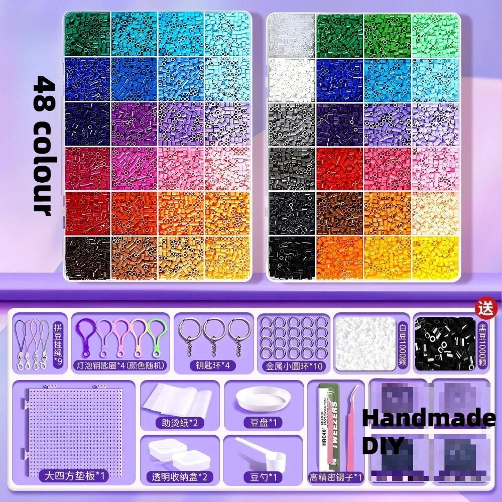 24/48/72colors 2.6mm Hama Beads Puzzle Perlen Iron Beads Diy Perler Fuse Bead Intelligence Educational Toys Thermal Mosaic Beads
