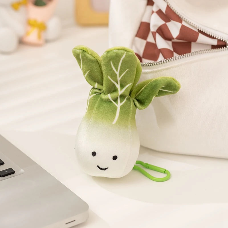 Kawaii Vegetable Plush Toys Cute Vegetables Pendant Onion Chili Mushroom Carrot Plush Pendant Keychain Toy