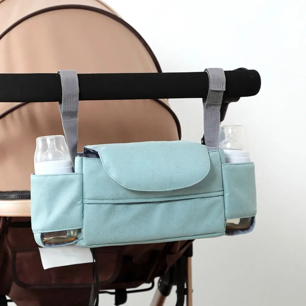 Large Capacity Baby Pram Organizer Multifunctional Insulated Pocket Stroller Hanging Bag wirh Tissue Bag Detachable Design