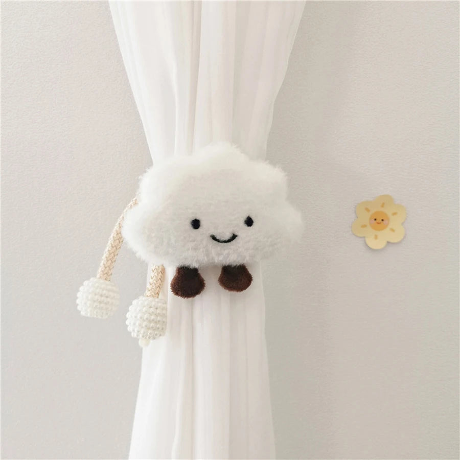 Daisy Flower Pearl Clasp Curtain Tieback Clip For Kids Room Window Holdback 11x10cm