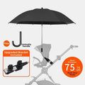 Adjustable UV Protection Umbrella 2-in-1 Design with Clamp Pram Cover Umbrella 360 Degree Universal Baby Stroller Umbrella