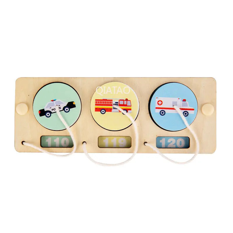 Baby DIY Montessori Busy Board Educational Toy For Toddlers Wooden Latch Puzzle Kit