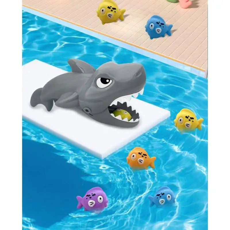 Kids Interactive Bathtub Toy Set, 5Pcs Big Shark Eats Small Fish, Fun Water Game, Ideal Children's Gift