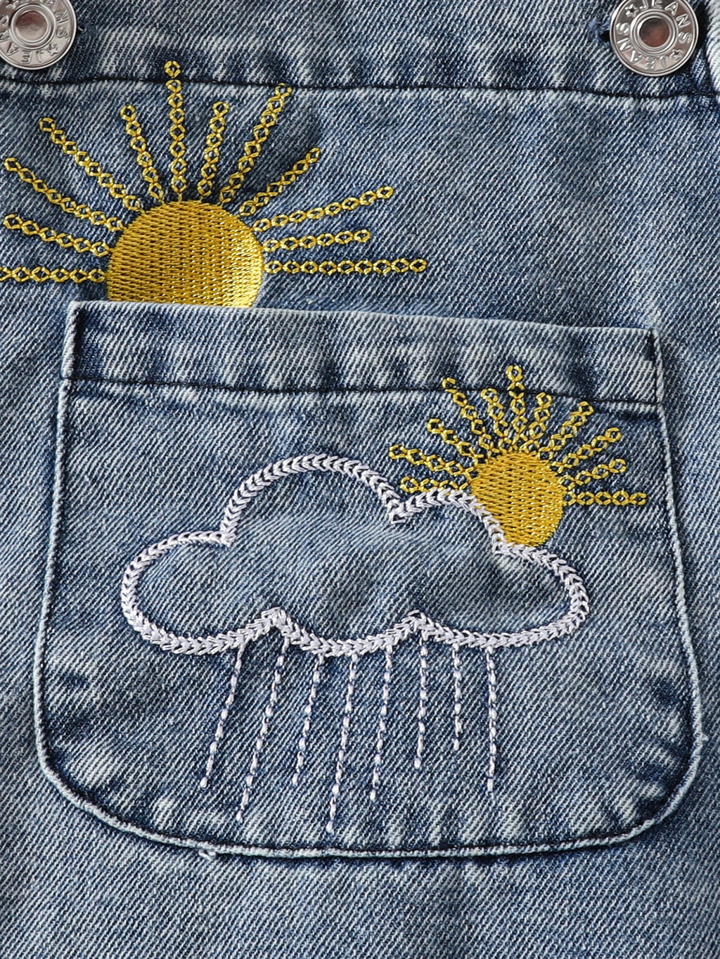 Baby Summer Casual Denim Overalls + Denim Hairband with Adjustable Straps And Lace Trim Shoulder Straps for Comfortable Fit