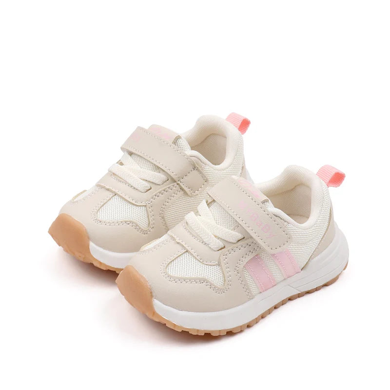 Spring and Autumn Children Sneakers Three Colors Rubber Soled Non-slip Fashion Design Baby Girls and Boys Prewalker Shoes BM07