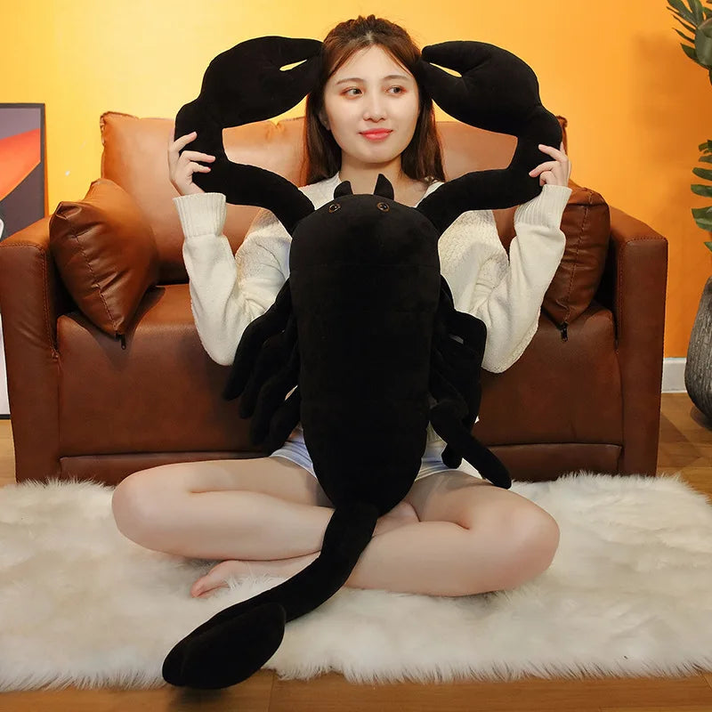 Lifelike Big Size Black Scorpion Plush Toys Simulation Pet Animal Creative Dolls Stuffed Toys For Christmas Birthday