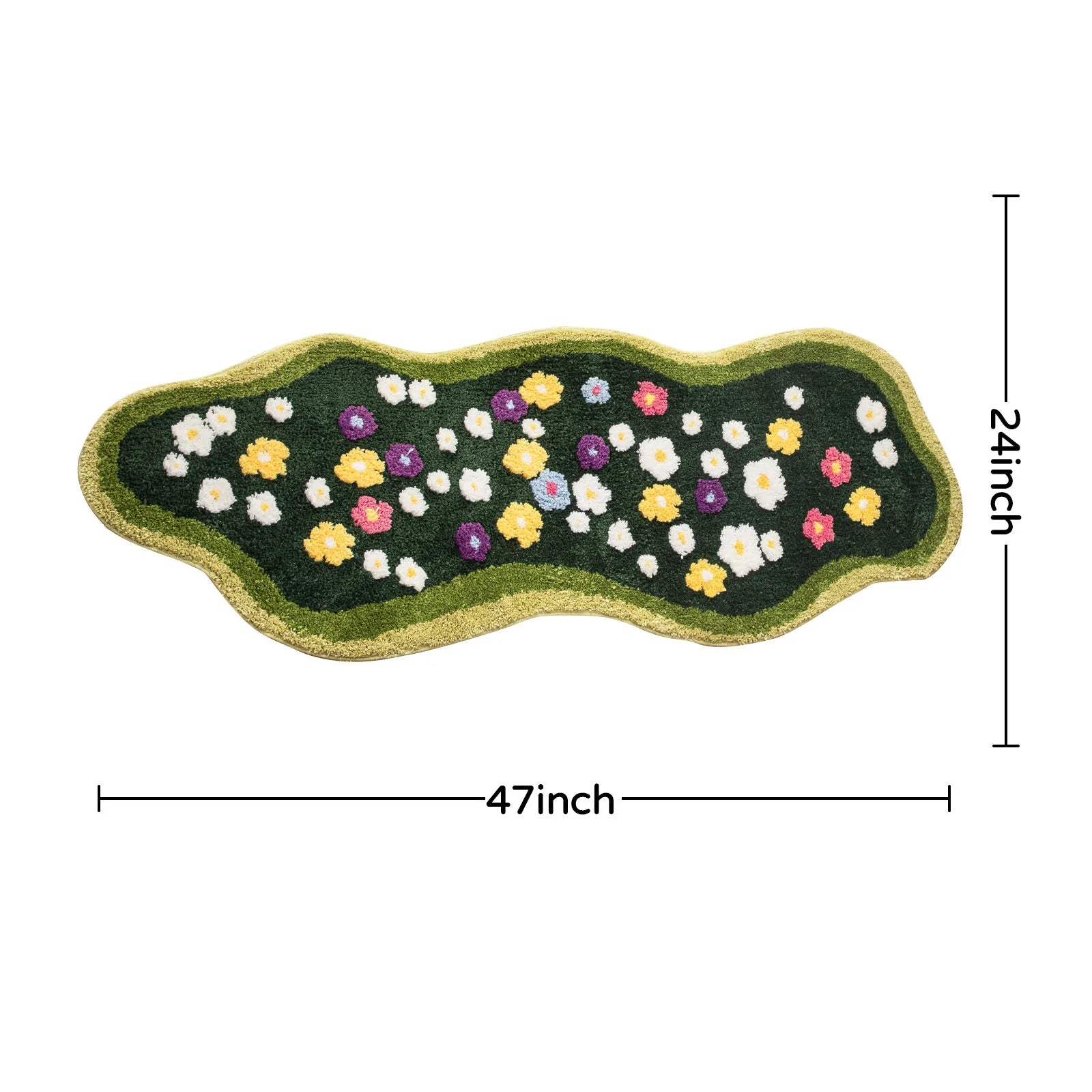 60X120Cm Irregular Flower Bathroom Mat Soft Fluffy Entrance Carpet Area Floor Pad Doormat Bedroom Aesthetic Home Room Decor