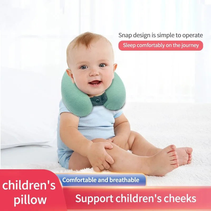 New Baby Headrest U-Shaped Portable Memory Foam Neck Support Children's Pillows Travel Pillow Breathable Soft Body Accessory