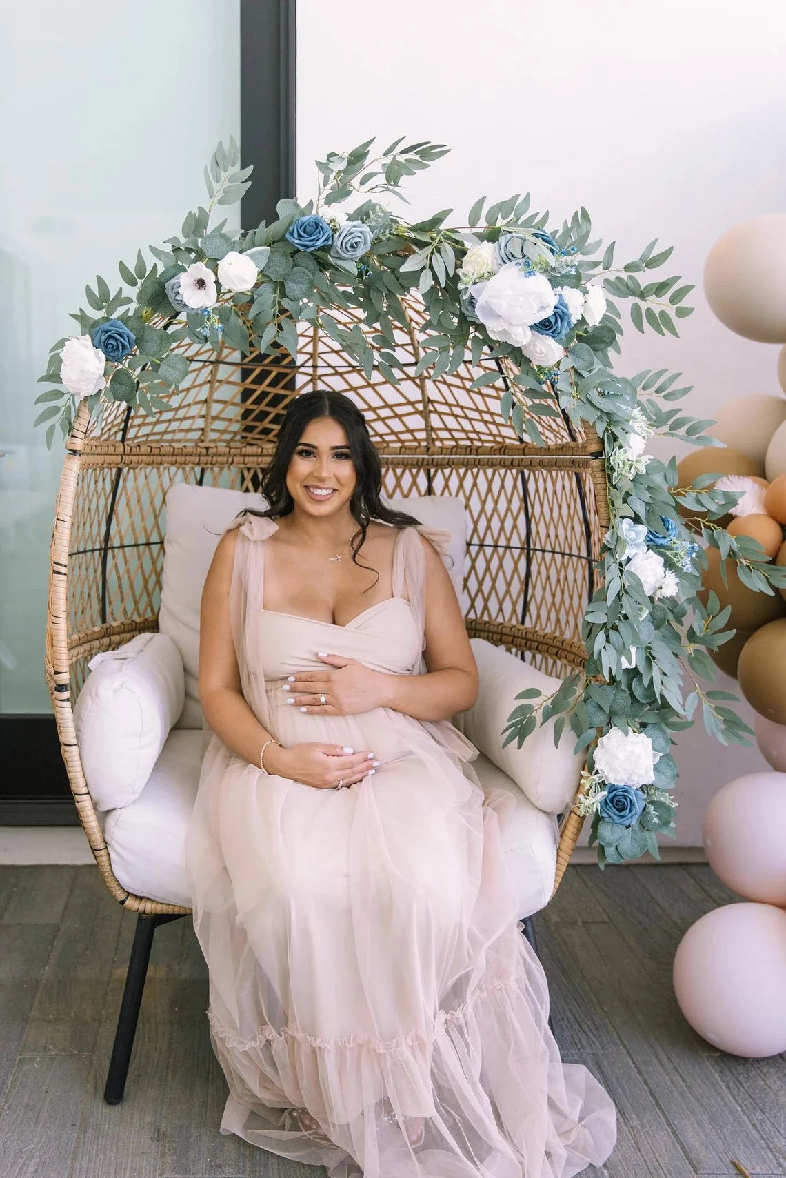 Maternity Summer Photography Dress Sleeveless Off Shoulder Soft Tulle Women Pregnancy Gown for Baby Shower Photoshoot