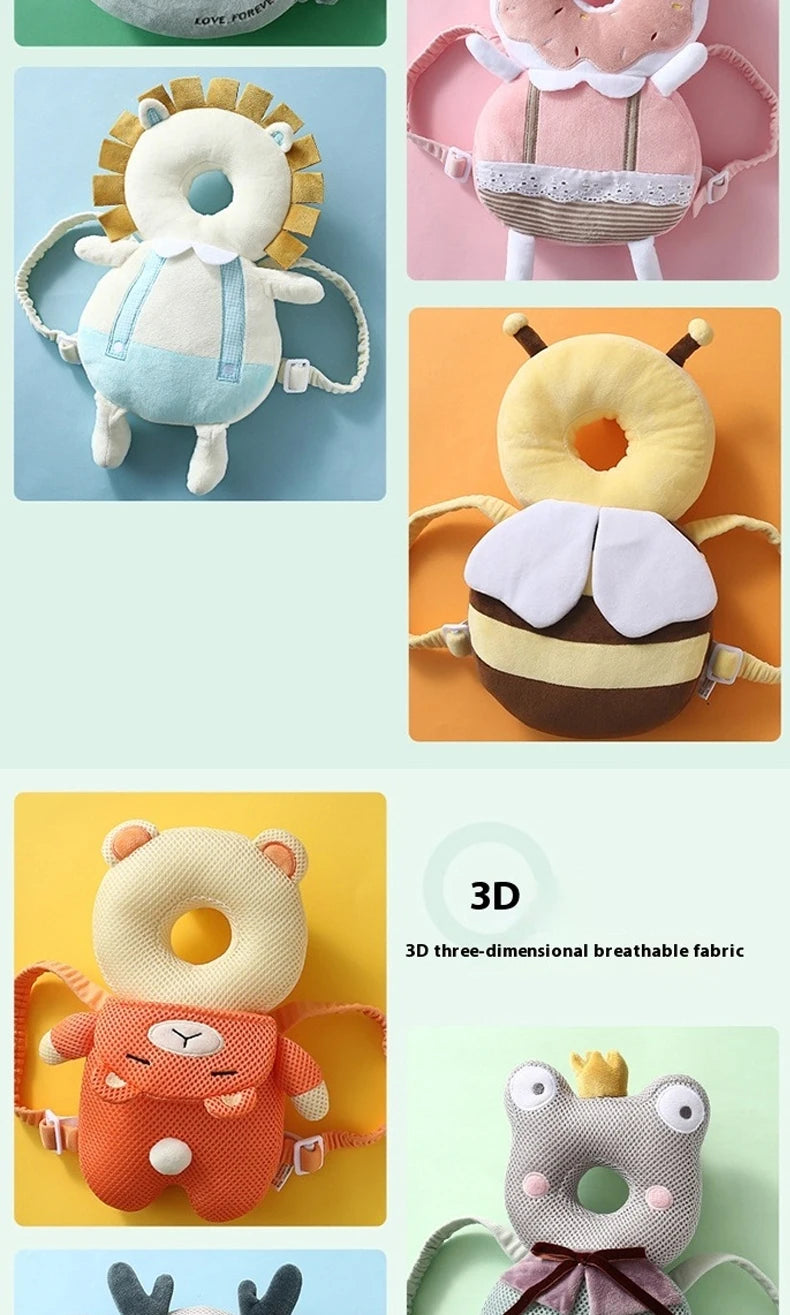 AIBEDILA Baby Head Protector Pillow Backpack Anti-Fall Safety Cushion for Newborn Toddlers Learning to Walk Kids Safe Support