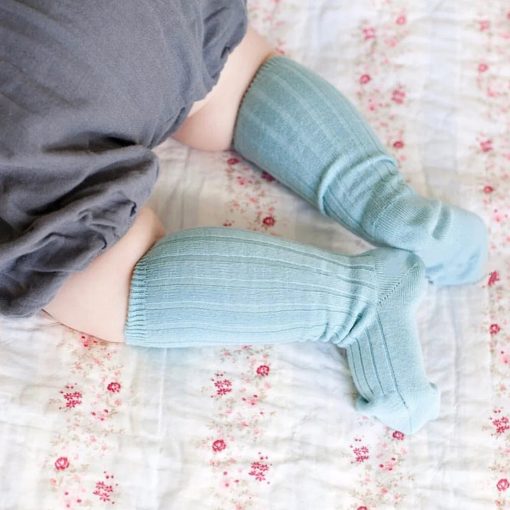 New Fashion Boys Girls Knee High Socks Cotton Breathable Stripe Kids Casual Sock Children School Uniform Socks Baby Socken Long