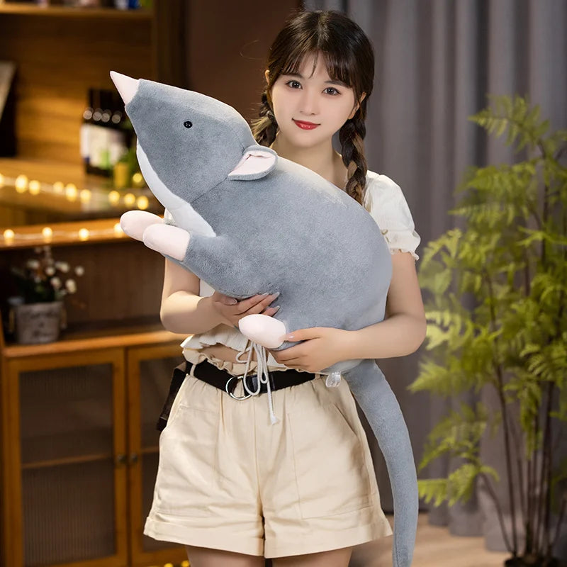 Lifelike Mouse Soft Plush Toy Lovely Grey Mice Full Stuffed Animal Rat Pillow Funny Toy Birthday Christmas Gifts