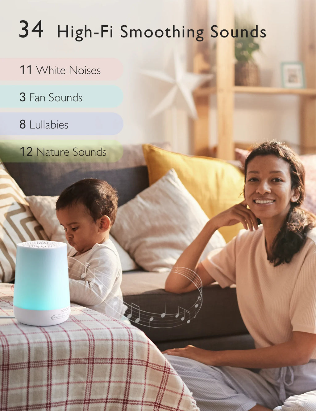 Momcozy Baby White Noise Sound Machine for Baby Sleeping