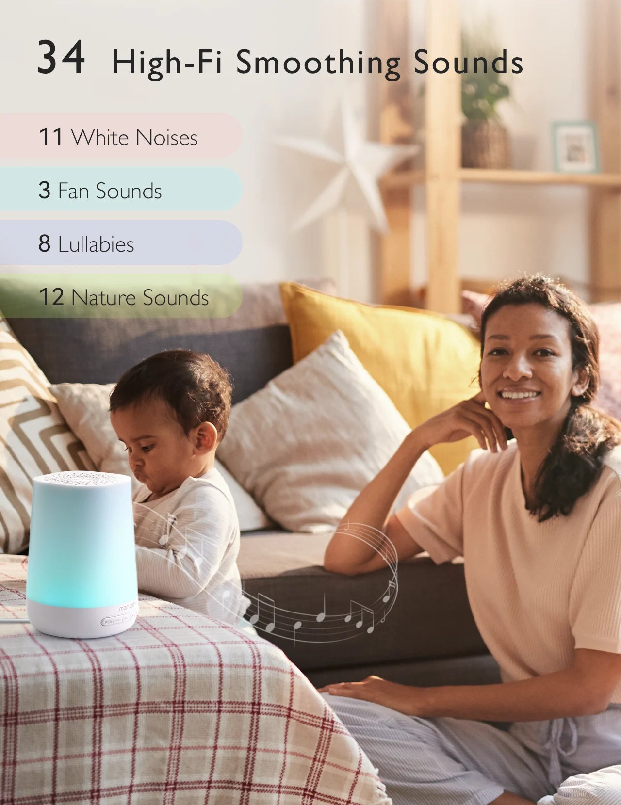 Momcozy Baby White Noise Sound Machine for Baby Sleeping