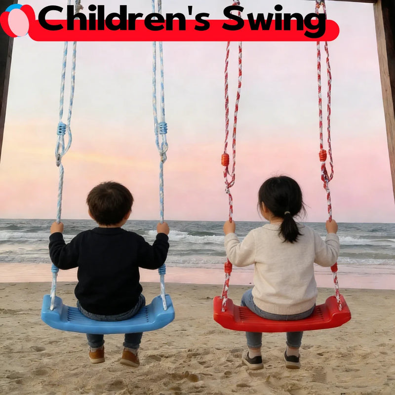 Large Curved Board Swing Seat for Kids - Indoor/Outdoor Garden Swing