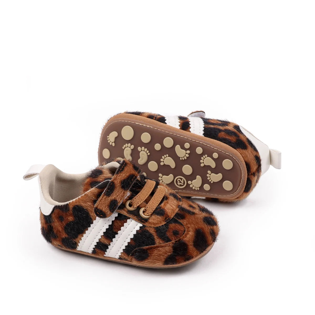 Hot Selling Baby Unisex First Walking Toddler Shoes For 0-18 Months Leopard Print Design Fashion And Comfortable High Quality