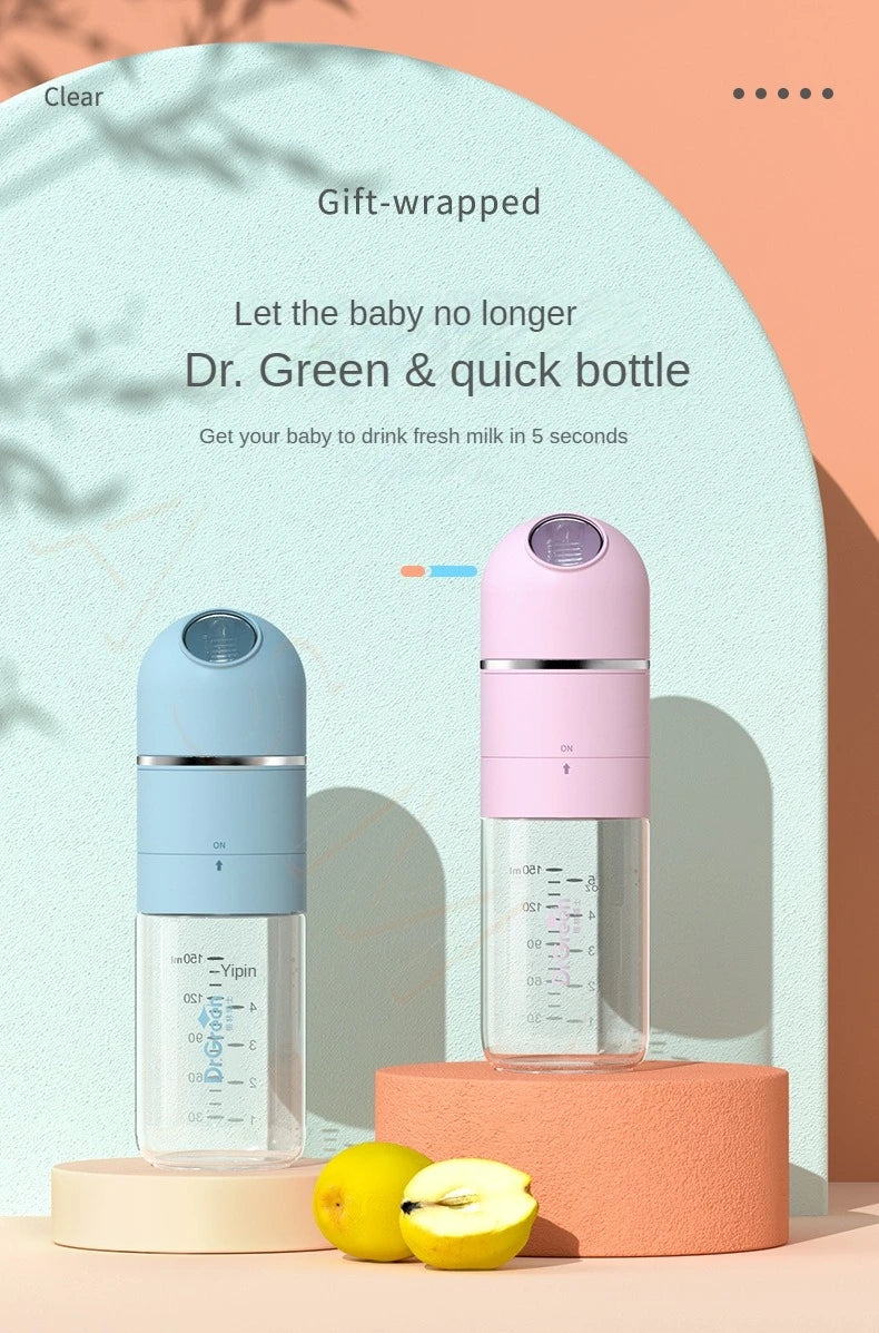 Dr.Green 4S Newborn Baby Bottle Wide Mouth Bottle PPSU 180mL/240mL Sealed isolation Fast milk filling Removable/Washable Bottles