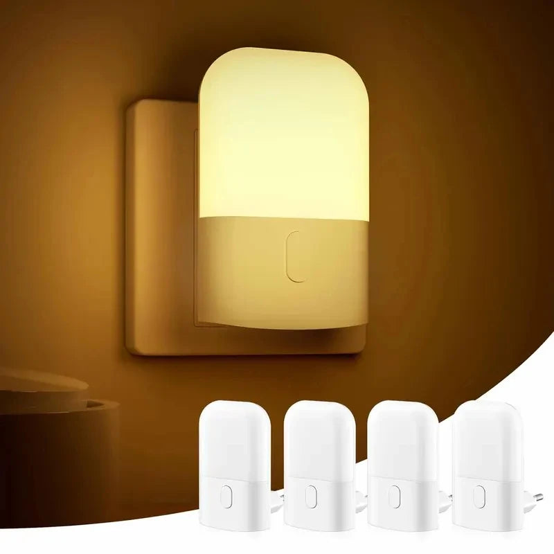 Dimmable, with On Off Switch Led Night Light Plug in Night Lights Plug into Wall, Automatic Dusk to Dawn, 0.5W, 2700K Soft Warm